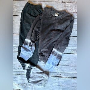 PINK Victoria's Secret Gray, Ice Blue and White Tie-Dye Sweatsuit 2pc